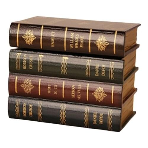 European Retro Fake Book Shape Storage Box Ornaments Office Decoration Secret Item Organizer Household Items Collection