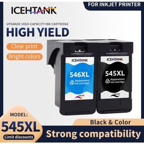 Icehtank Compatible 545XL 545 XL Cartridge Replacement for Canon PG545 PG-545 PG 545 for Pixma MG3050 2550 2450 2550S 2950 MX495