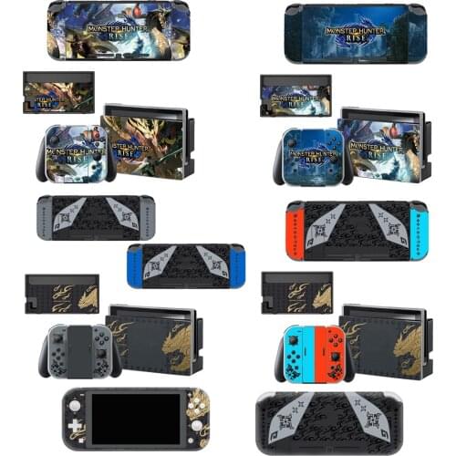 Game Skin Protector Cover Dock Charger Protective Film Sticker for Monster Hunter RISE Nintend Switch Lite Console NS Joy-con