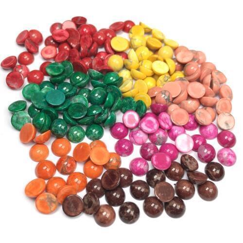 Cabochon Half Round Stone Imitation Turquoises Beads Loose Beads for Jewelry Making DIY Accessories Fit Rings