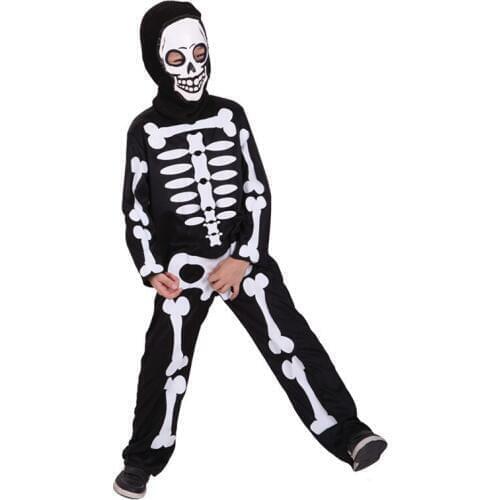 Carnival halloween skull skeleton costumes for kids boys boy girls child children party anime party fancy dress demon