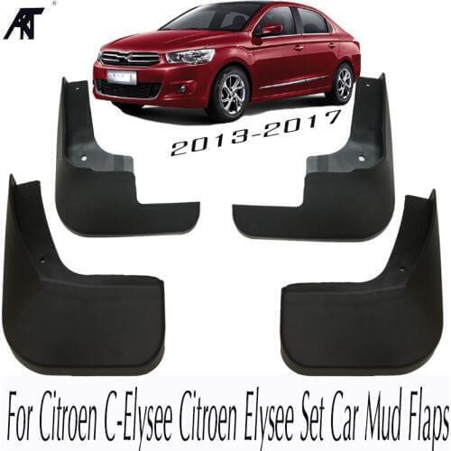 Mudguards Fender For 2013-on Citroen C-Elysee Citroen Elysee Set Car Mud Flaps 2014 2015 2016 Mudflaps Splash Guards Mud Flap
