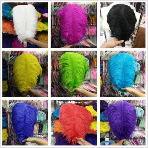Hot Selling 50pcs Beautiful 11Color ostrich feathers 40-45cm/16-18inches For Wedding Christmas Home Craft Decoration