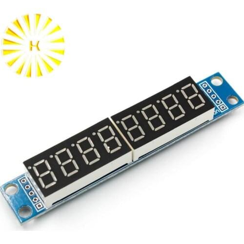 MAX7219 LED Dot Matrix 8 Digit Digital Tube Display Control Module 3.3V 5V Microcontroller Serial Driver 7-segment Connector
