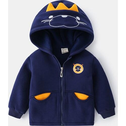 Fashion Winter Warm Toddler Infant Kids Baby Boys Girls Cute Cartoon Animal Printed Zipper Hooded Hoodie Jacket Coats Outwear#g4