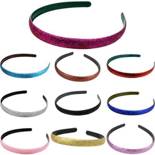 Fashion Girls Women Glitter Headbands Hoop Hair Plastic Hair Accessories