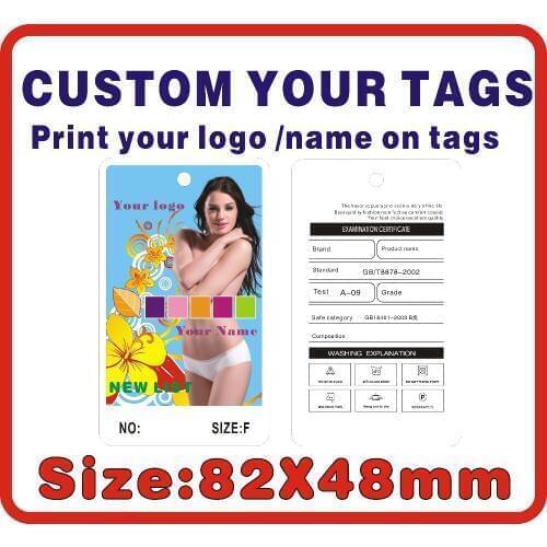 Print your logo your shop name on tags Custom girl skirt clothes tags DIY as you need