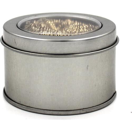 New Cleaning Ball Desoldering Soldering Iron Mesh Filter Cleaning Nozzle Tip Copper Wire Cleaner Ball Metal Dross Box Clean Ball