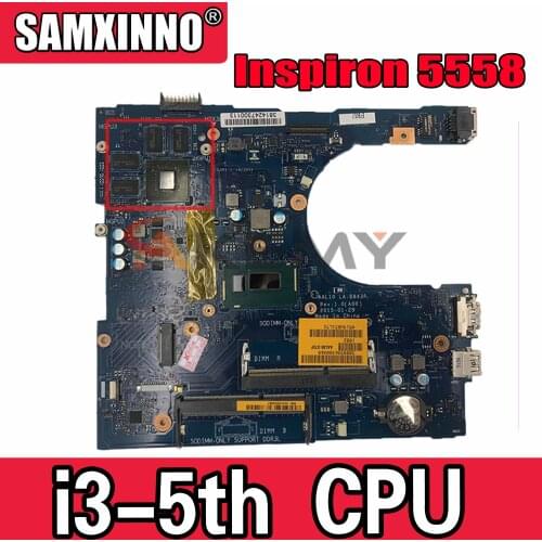 Original Laptop motherboard For DELL Inspiron 5458 5558 5758 I3-5015U Mainboard CN-047GVG 047GVG AAL10 LA-B843P N15V-GM-S-A2