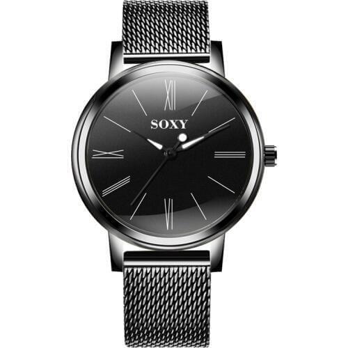 Luxury Mesh Ultra-thin Stainless Steel Belt Mens Fashion Quartz Sport Watches Business Casual Watch Man Clock Montre Homme 2020