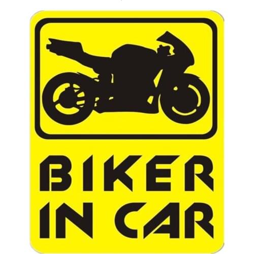 S40439# Various Sizes PVC Decal Biker In Car Sticker Personality Decor For Bumper Rear Window Laptop Refrigerator Toilet