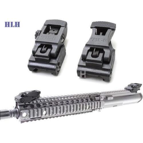 Iron Folding 71L-F R Front & Rear Set Flip-up Back-up Tactical Sites Sights Polyester 20mm Hunting Gun Accessories