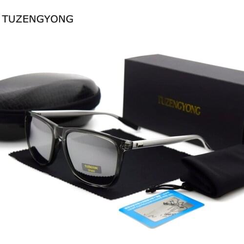TUZENGYONG Square Polarized Sunglasses Unisex Brand Designer Fashion Driving Sun Glasses Accessories For Men/Women Oculos de sol