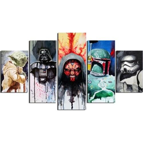 Star War Decorations for 5 Part Movie HD Poster Living Room Decoration Room Decor Anime Wall Art Star War Poster Wall Decor