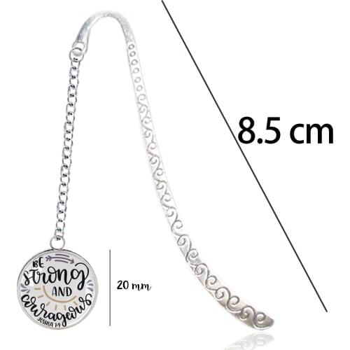 Bookmark Joshua 1: 9 SCRIPTURE Pendant Bible Verse Encouragement Quote Be Strong and Courageous Christ Gift Faith Courage Hope