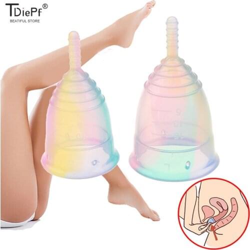 Colorful Health Care Period Cup Women Cup Medical Grade Silicone Menstrual Cup Feminine Hygiene menstrual Lady Cup