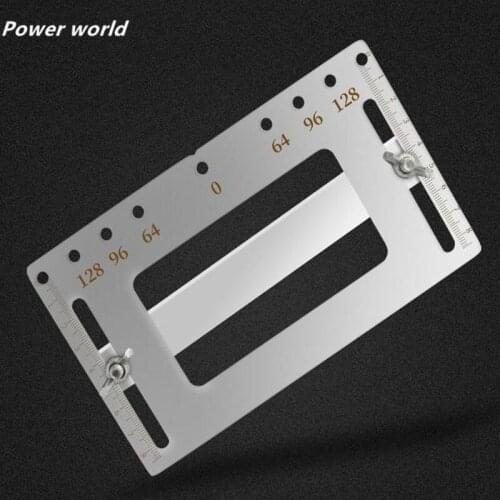 1Pcs Stainless Steel Punch Locator Template Wood Drill Guiding Tool With Degree Scale Punch Locator Woodworking Tool