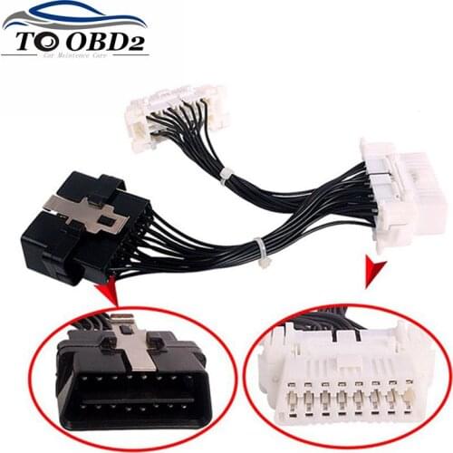 16 Pin Y Splitter Extension Scanner Electronic Dual Cable Female 16 Pin 1 to 2 White Color Splitter Extension Auto Car Connector