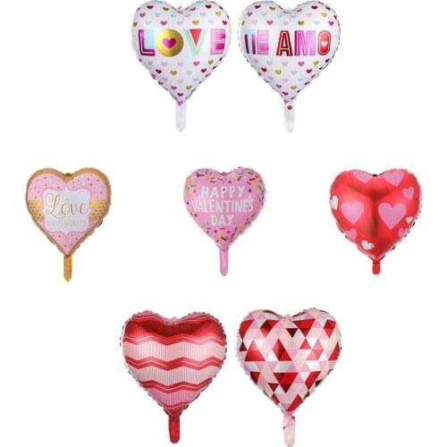 50pcs 18inch Heart-shaped Balloons Heart Wedding Valentines Day Helium Balloon Globos Party Decoration