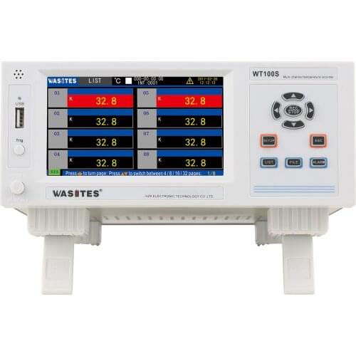 8 Channels Temperature Recorder with 5-inch IPS -200℃~1820℃ Industrial Temperature Data Logger Supports KJETNSRB Thermocouples