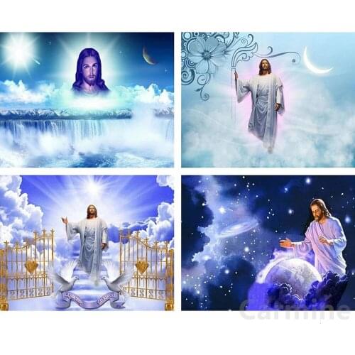 Diamond Painting Religion Icons 5D DIY Jesus Cross Stitch Embroidery Rhinestones Picture Full Round&Square Drill Home Decoration