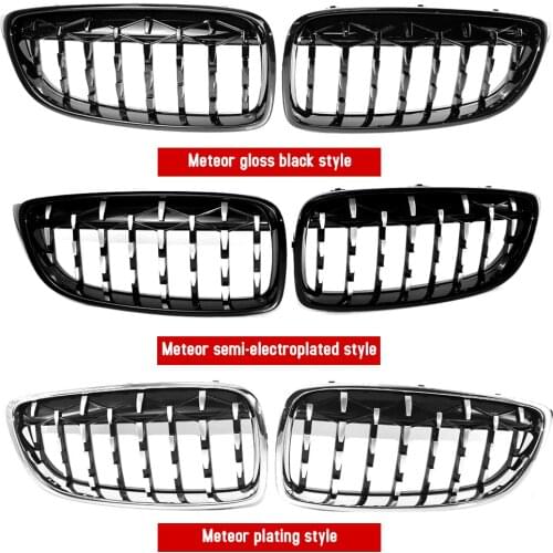 For BMW F32 F33 F36 F82 F80 428i 435i M3 M4 Meteor Style for 4 Series Car Plating Grille Front Dual Kidney Grill Grille