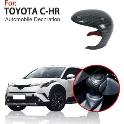 Loyalty for Toyota CHR 2016 2017 2018 2019 Interior Gear Shift Knob Cover Trim ABS Carbon Fiber Car Styling Auto Accessories
