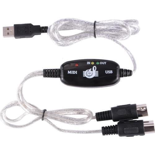 Free shippingNEW USB TO MIDI CABLE CONVERTER FOR MUSIC KEYBOARD ADAPTER CORD WIN7 WIN8 WIN10 Free shippingnew