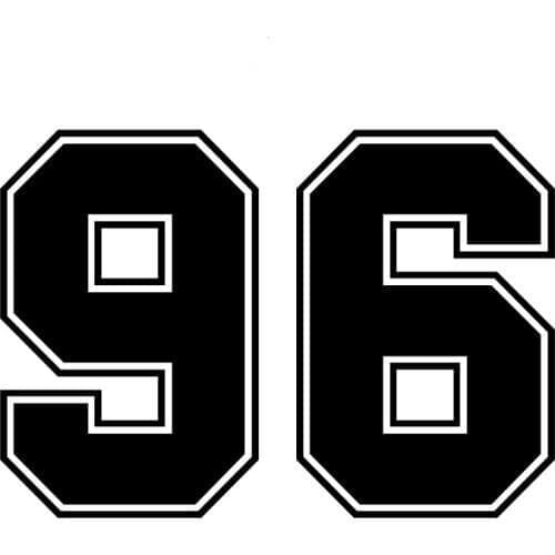 CS-10278# Vinyl Decal Number 96 Car Sticker Waterproof Auto Decors on Truck Bumper Rear Window