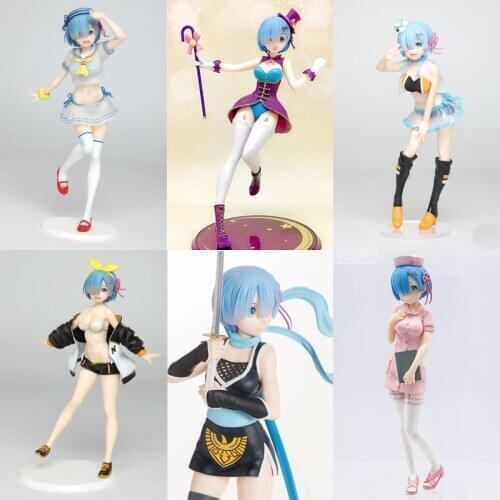 23CM Original Re:Life In A Different World From Zero Rem Sakura Image NURSE Ninja Magician ver PVC action Figure collection