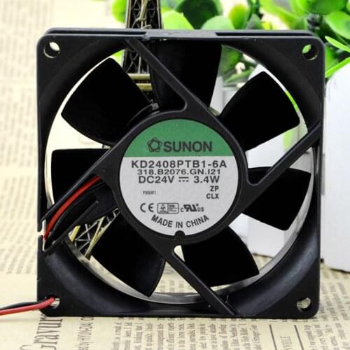 KD2408PTB1-6A KD2408PTS1-6A DC 24V 3.4W 8025 80*80*25mm 4900RPM Computer Blower Cooling Fan