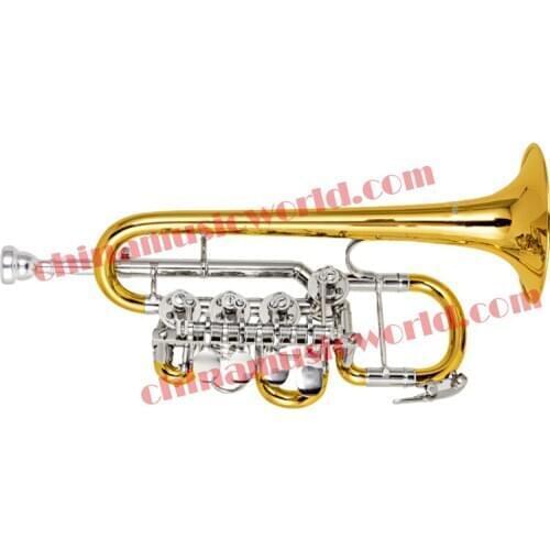 China Music World Yellow Brass Rotary Trumpet (CMWPT-620)