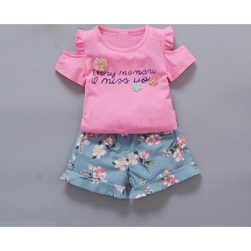 Girls Clothing Sets Summer Children Baby Cotton Fashion T-shirt Shorts 2pcs Tracksuits for Bebe Girls Kids Jogging Suits 2020