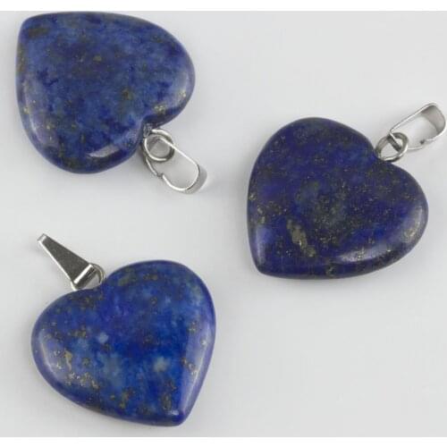 Lapis Heart Natural Stone Pendant