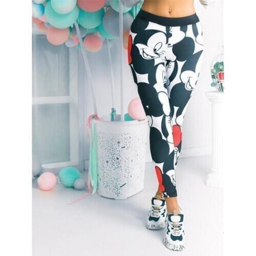 Women Leggings Stretchy Fitness Women Sweatpants Mickey Gym Leggings Female Mickey Pants Women Leggings
