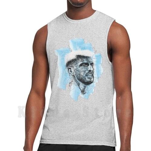 Sergio Aguero City Superstar Tank Tops Vest Sleeveless Aguero Sergio City Epl English Pep Pep Guardiola Soccer