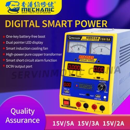 Mechanic DC Regulated Power Supply DSP 220V 15V 5A/2A/3A Digital Smart Power Supply Station For Mobile Phone Repair