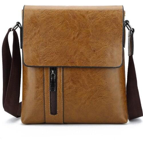 Mens single shoulder bag mens messenger bag vertical leisure business bag