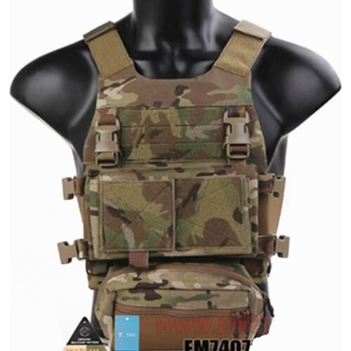 Mens Vest Tactical Emersongear MILITECH FCSK CQC MOLLE MK3 Chest Rig Premium Set Airsoft Hunting Vest with Magazine Pouch