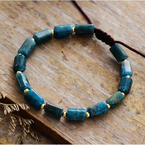 Couples Bracelets Handmade Apatite Strands Men Male Bracelet Femme Women Teen girls Punk Jewelry Gifts Wholesale