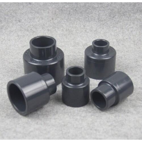Gray Black Tube Fitting Reducing Straight Connectors Garden Water Pipe Connector PVC Pipe Fittings 1 Pcs