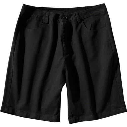 Summer New Balck Men Shorts Straight Knee Length Khaki Casual Shorts Cotton Fashion Mens Bermuda Masculina 4xl 5xl