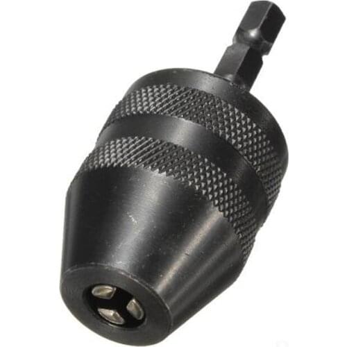 Hex Shank Keyless Drill Chuck 0.3mm-3.6mm 0.6mm-6.5 Mm Clamping Range Driver Tool Accessories Easily Into The Power Drill Driver