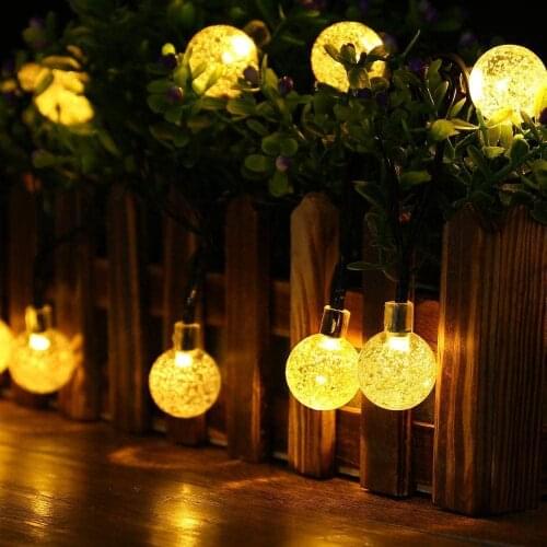 Led Garlands Fairy Bubble Crystal Ball Holiday String Light 3/6M 8 Mode Waterproof IP65 Decoration Christmas Outdoor Wedding