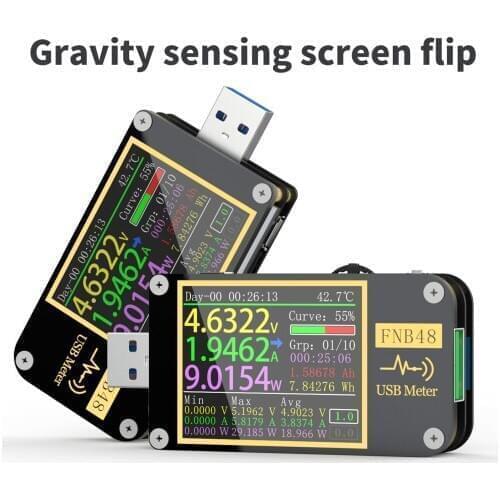 NB48 PD trigger Voltmeter Ammeter Current Voltmeter USB tester QC4 + PD3.0 2.0 PPS fast recharging protocol capacity test Tool