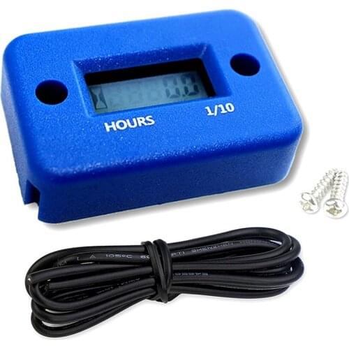 Waterproof Digital Hour Meter LCD Display Portable Engine Gauge Hour Meter For Motorcycle/Boat Engines Counter Hour Meter