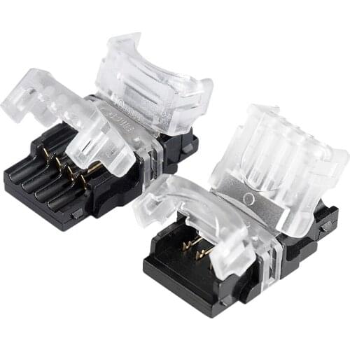 2/3/4/5 Pin LED Strip Wire Connector For Single RGB RGBW Color 3528 5050 5Pcs Quick Led Light Strip Connector Fit 22-20AWG