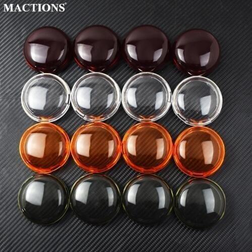 4Pcs Turn Signal Light Indicator Len Cover For Harley Sportster XL 8831200 Touring Road King FLHX Dyna Softail FLRT FXSB Fatboy