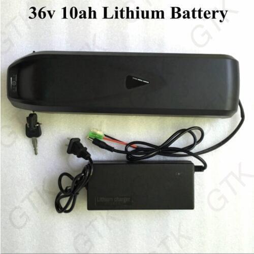 Electric bike battery 36v 10ah lithium ion battery pack 36v 250w battery pack bicicleta electrica mountain bike battery +charger