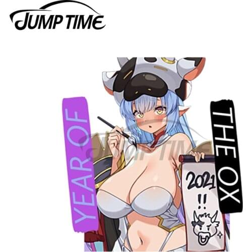 Jump Time 13 x7.9cm 2021 Year of the Ox Anime Cowgirl Car Sticker Decal Vinyl Occlusion Scratch The Whole Body Waterproof Decals